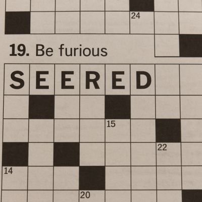Be Furious NYT Crossword