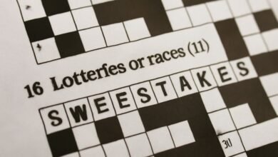 Lotteries or Races Crossword Clue