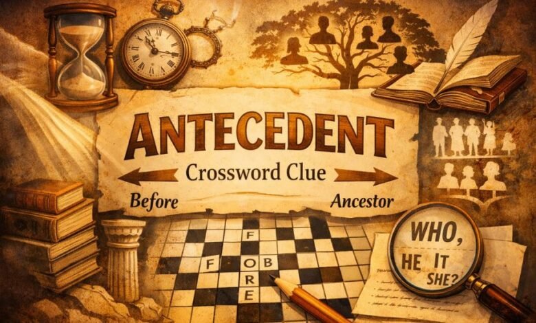 Antecedent Crossword Clue