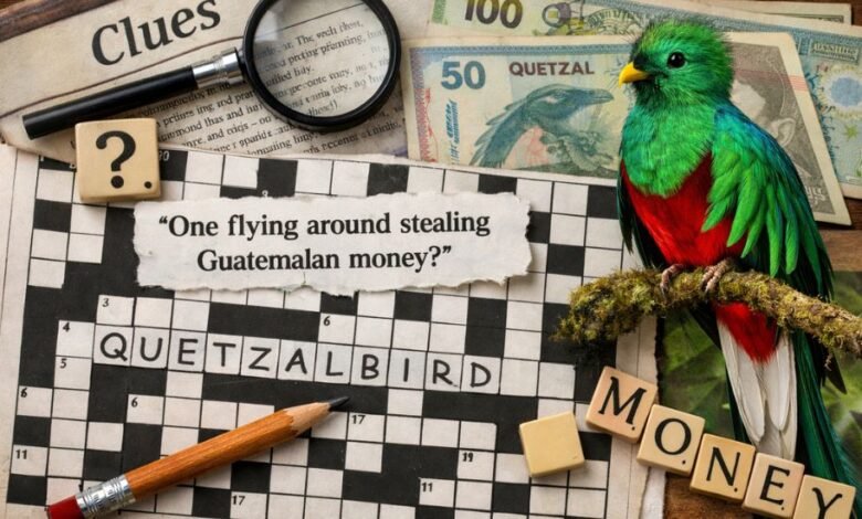 One Flying Around Stealing Guatemalan Money Crossword Clue