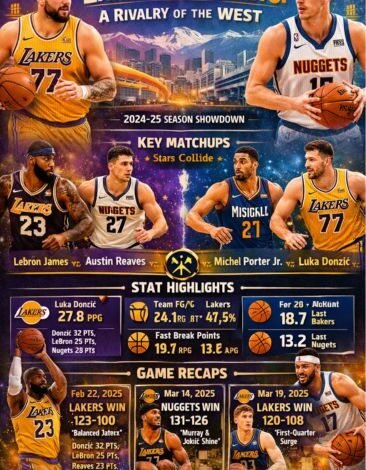 lakers vs denver nuggets match player stats