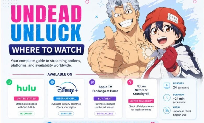 undead unluck where to watch